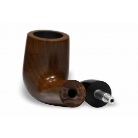 Cachimbo Elite Grande Curvo Encerado (Filtro Permanente) Piteira Chifre Natural - 0146-2 G PO